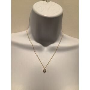*NEW* 1CT. ROUND MOISSANITE SOLITAIRE NECKLACE 18CT. GOLD PLATE OVER STERLING